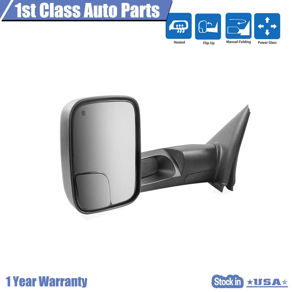 Left Power Heated Towing Mirror for Dodge Ram 1500 2500 3500 (2002–2009)