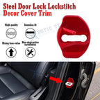 Red Door Lock Cover (4PCS) for Tesla Model 3 Y (2018-2024)