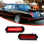 Set of 2 Red LED Rear Bumper Side Marker Lights for Chevy Monte Carlo SS (1981–1988)