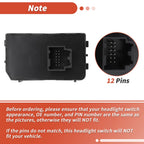 Headlight Switch for GMC Yukon, Chevrolet (No. 23187804)