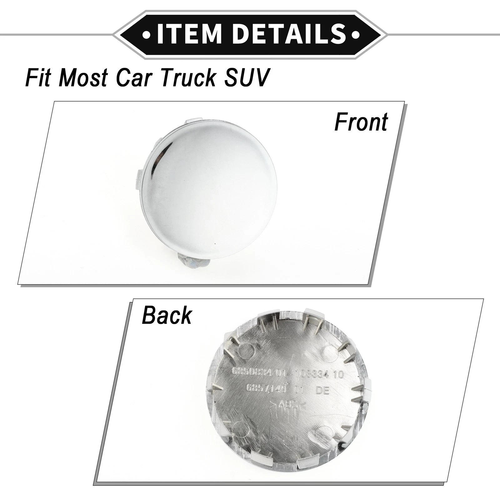 Set of 4 Wheel Hub Center Caps for BMW 5 Series G30 (2017–2023) 56.5mm