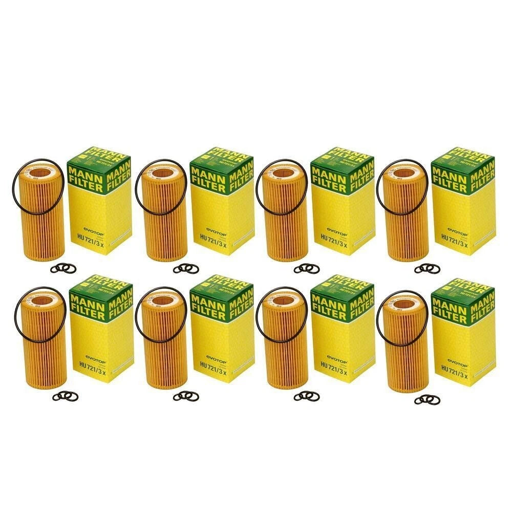 Set of 8 Cartridge Engine Oil Filters for Maybach 57 62 Mercedes S65 AMG