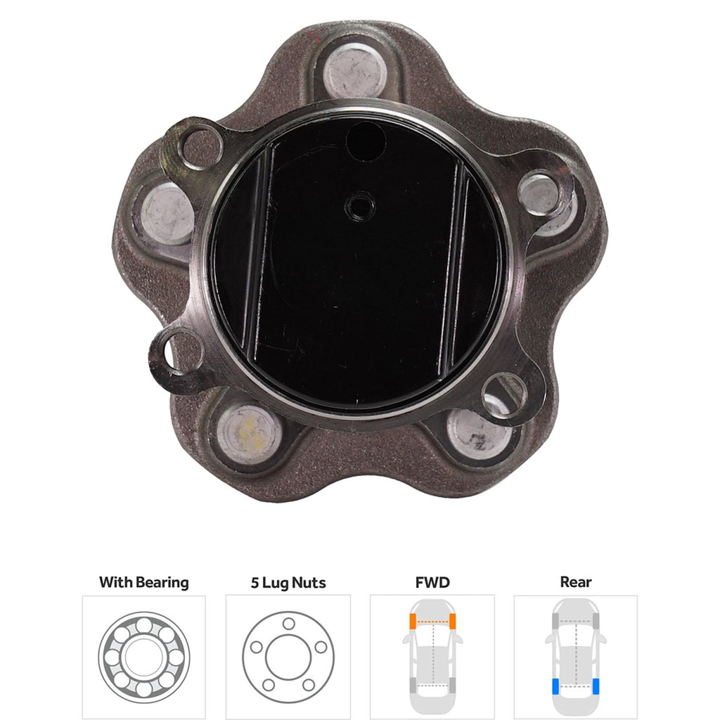 Wheel Hubs for Nissan Rogue (2014–2020) Rear Left & Right with Bearing FWD