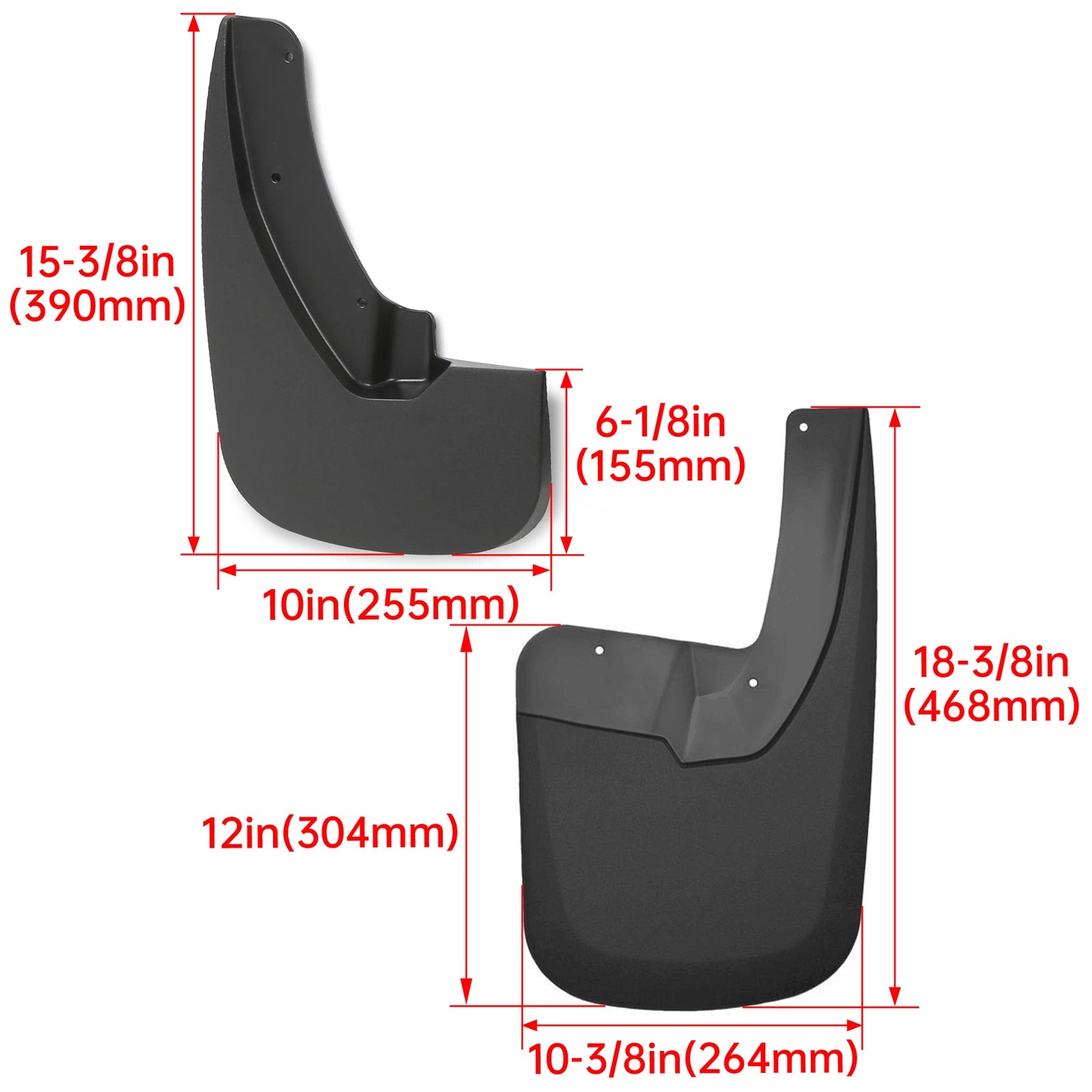 Mud Flaps Guards Splash Flares for Dodge Ram 1500 2500 3500 (2009–2018)