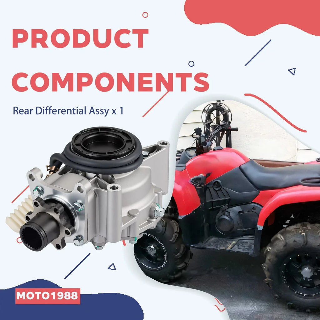 Complete Rear Differential for Yamaha Grizzly 660 YFM660F 4WD (2002–2008)