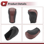 1Pc Gear Shift Knob Cover for Mazda CX-5 (2013–2014) Brown Faux Leather