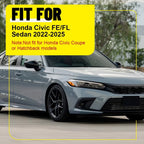 Glossy Black BC Pillar Post Cover for Honda Civic Sedan (2022–2025)