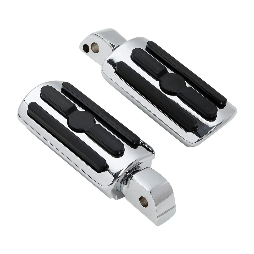 Chrome Rear Foot Pegs for Harley FXFB Fat Bob 2018-2025 ()