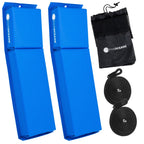 2-Pack Boat Fenders, Blue Contour Bumpers 23-1/2" x 6-7/8" x 2-1/2"