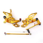 Rearsets Footpegs Pedals for Suzuki GSX-R600 GSXR 750 (2006–2010) Gold