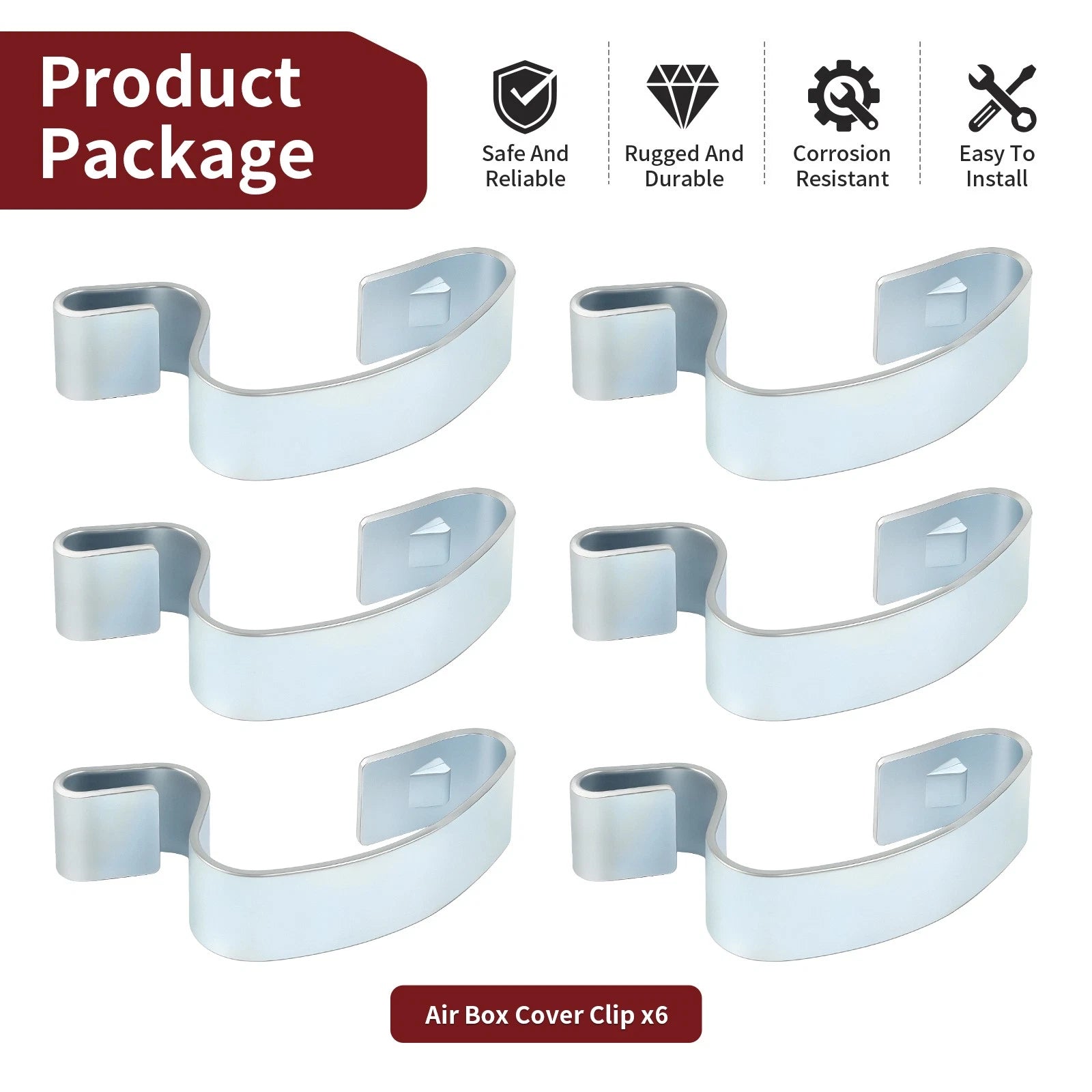 6pcs Air Box Cover Clip for Can-Am Outlander 400 / Max 400 (2008–2014)