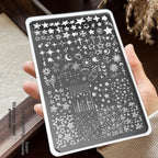 Nail Stamping Plate for Moon Star Theme (9.5 cm x 14.5 cm)