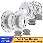 Drilled Rotors & Ceramic Brake Pads for Nissan Rogue (2014–2017)
