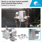 200AMP Winch Start Switch Solenoid Relay for 12V Vehicles