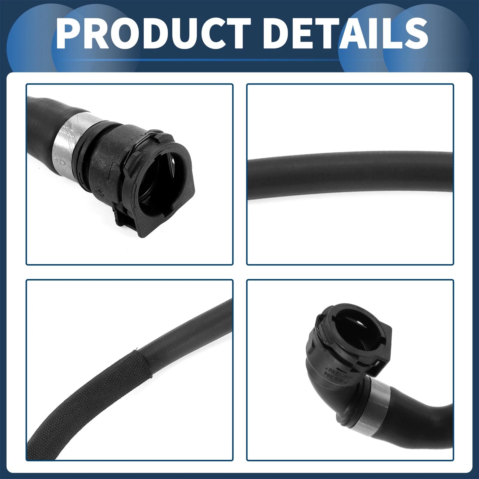 Radiator Hose for BMW X5 (2009–2013), X6 (2008–2011) No. 17127805602 Rubber