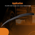 Glossy Black Rear Wing Trunk Spoiler for Honda Civic Sedan (2016–2021)