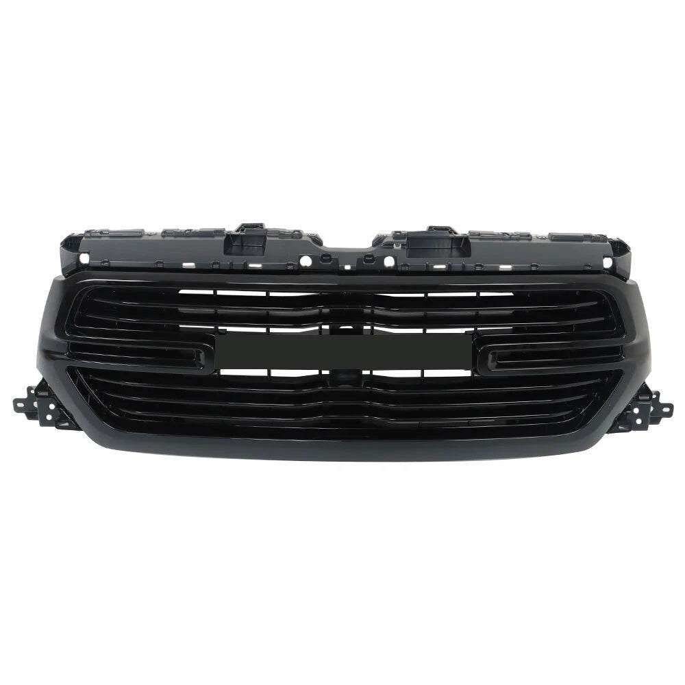 Front Upper Grille for Ram 1500 (2019–2022) 6BT01TRMA Glossy Black Plastic