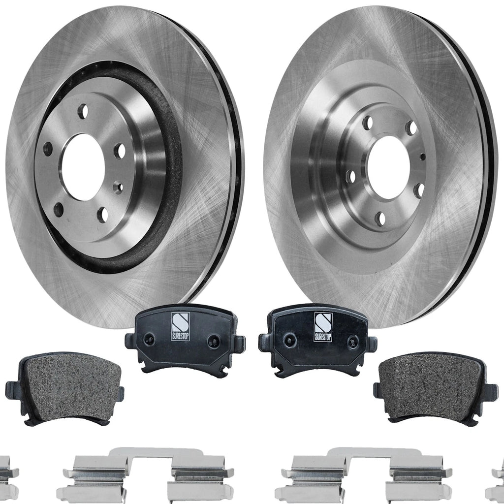 Rear Brake Disc Rotors and Pads Kit for Audi A6 Quattro (2006)