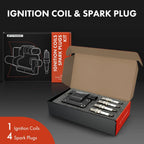 Set of 4 Ignition Coils & Iridium Spark Plugs for Honda Accord (1997)