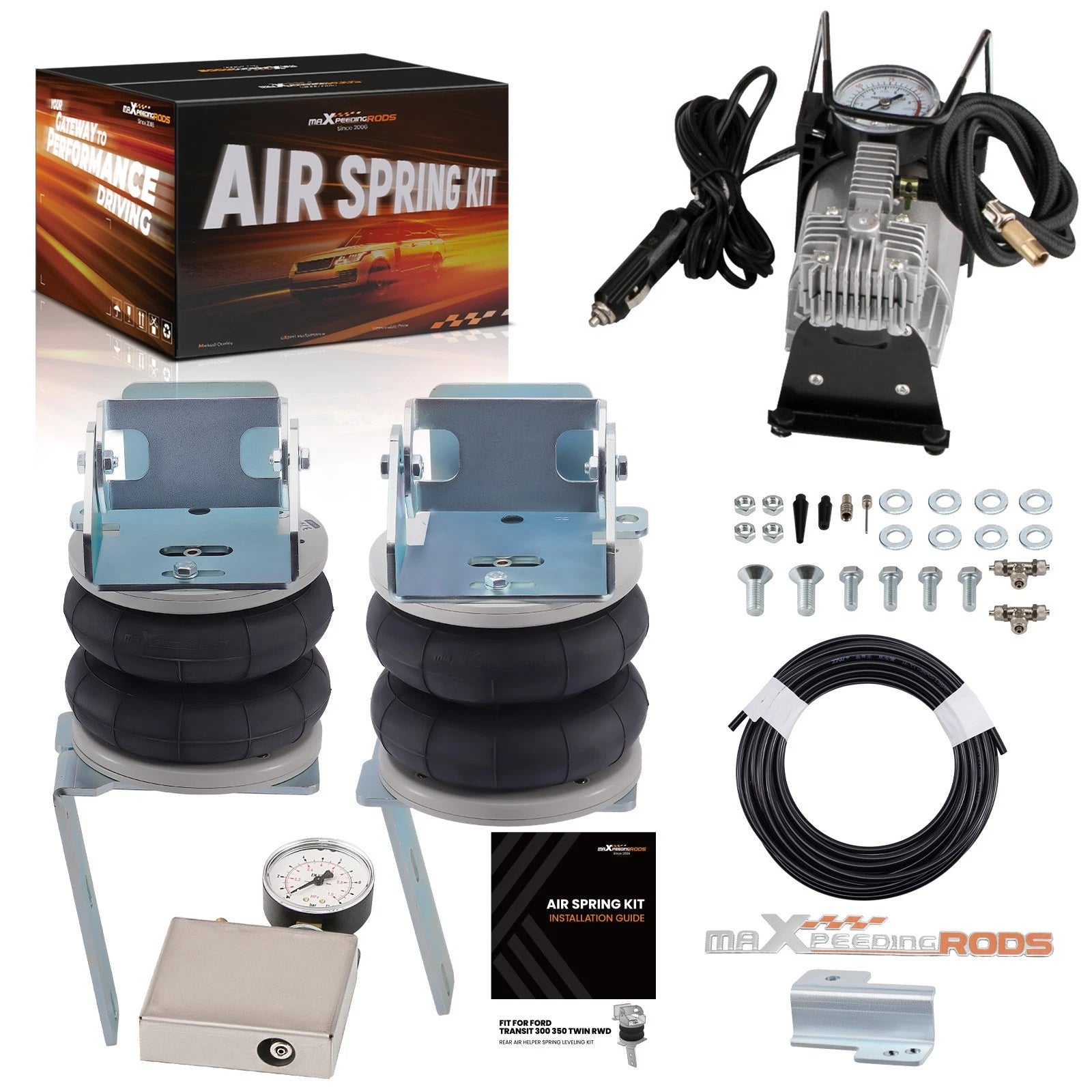 Air Suspension Spring Bag Kit for Ford Transit (2001–2020) RWD Twin Rear Wheel