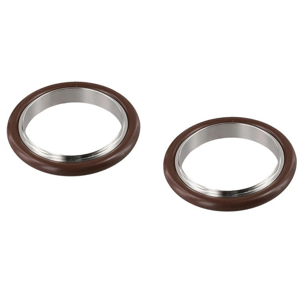 2X Stainless Steel KF40 Vacuum Center Ring for
