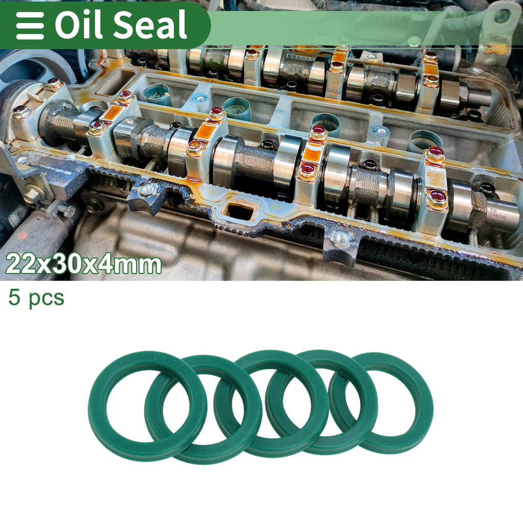 Set of 5 Oil Seal Ring 22x30x4mm for Rotary Shaft (High Pressure)