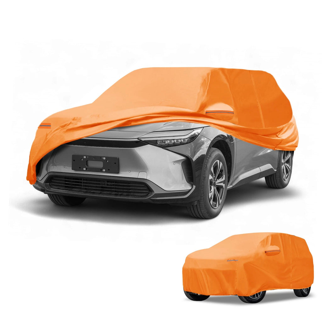 Waterproof Car Cover for Toyota bZ4X (2022–2023) Orange Cotton Zipper
