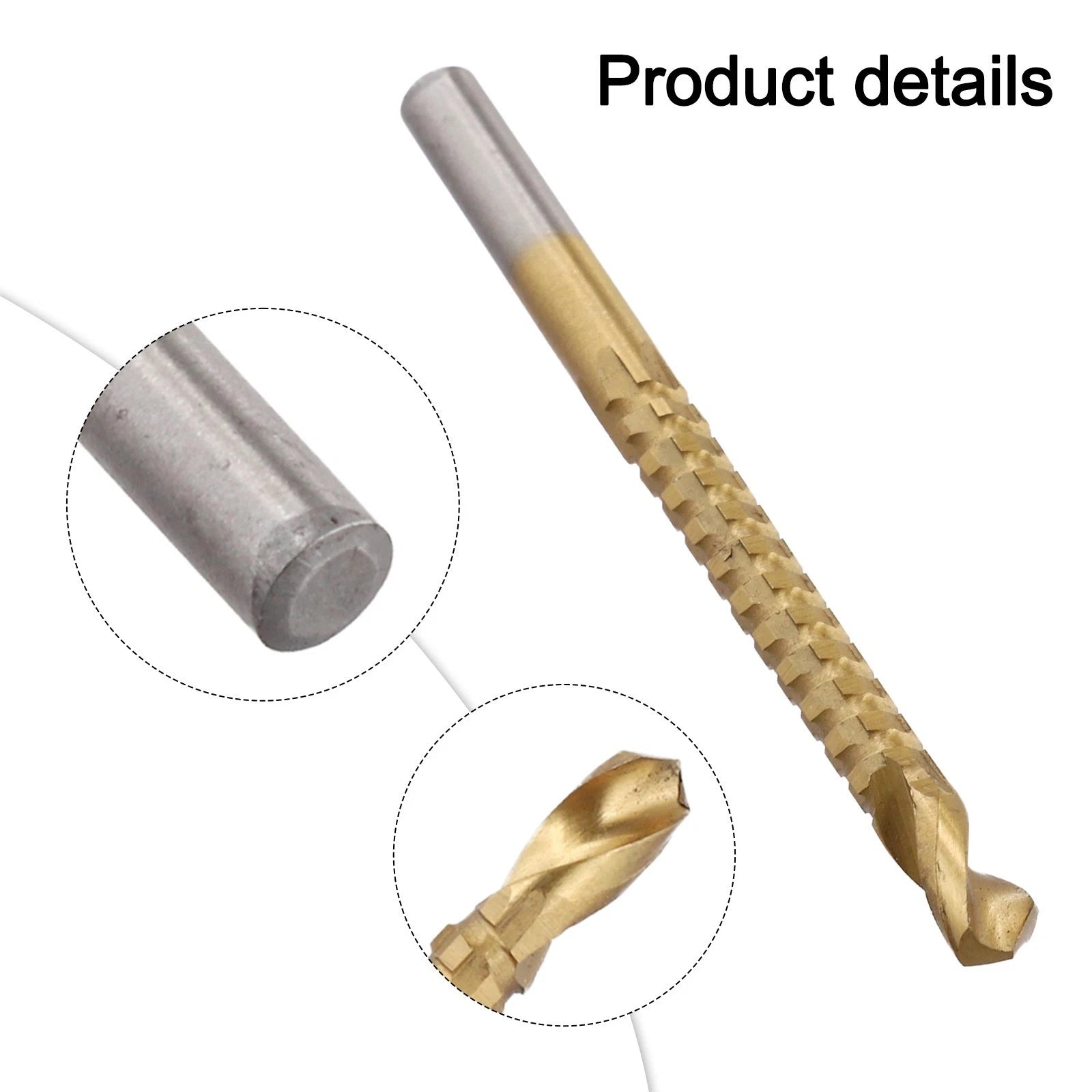 Set of 6 HSS Drill Bits for Wood Metal Plastic