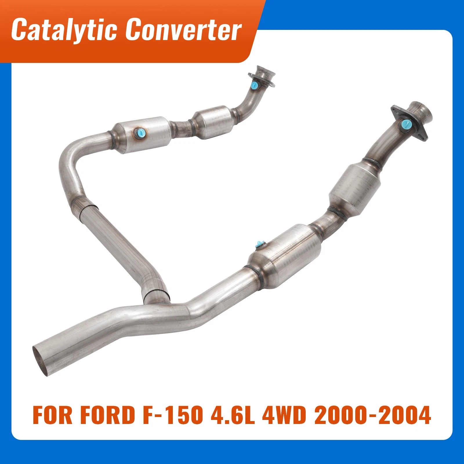 Exhaust Catalytic Converter for Ford F150 (2000–2004) 4.6L V8 4WD LH & RH