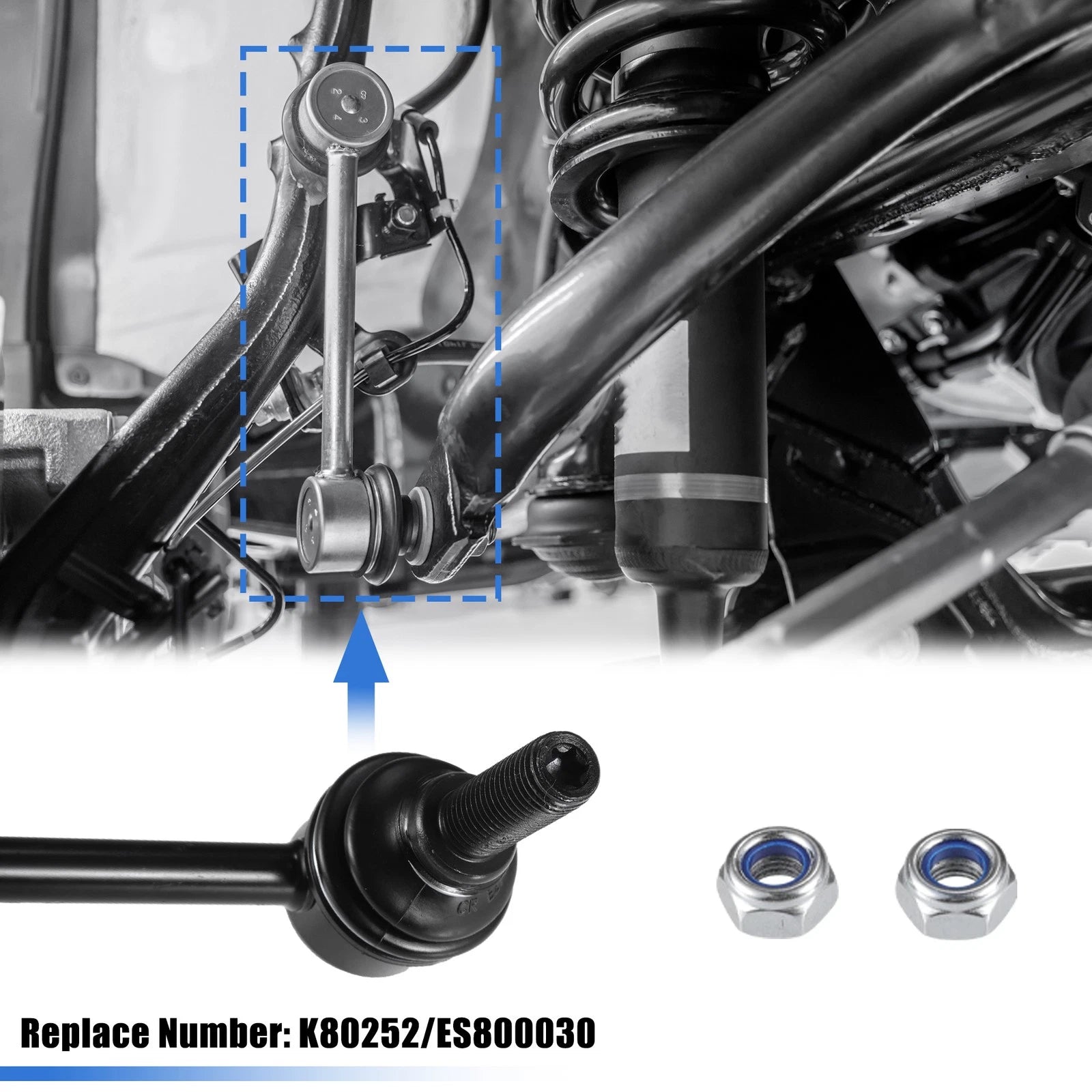 8 Pcs Front Inner Outer Tie Rod Sway Bar Link for Chevrolet Cobalt (2005–2010)