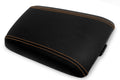 Leather Console Lid Armrest Cover for Pontiac GTO (2004–2006) Black Orange Stitch