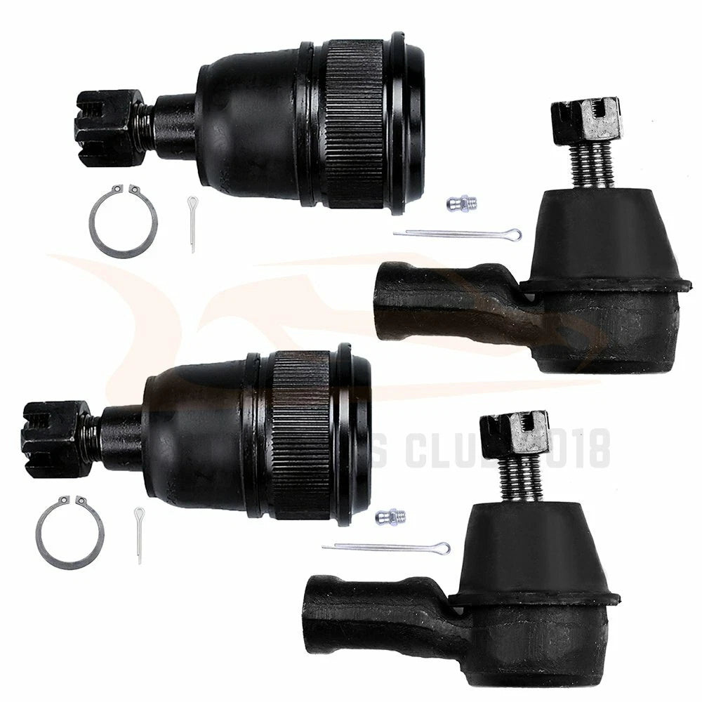 Set of 4 Front Suspension Lower Ball Joints Outer Tie Rods for Honda Element (2003–2006)