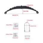 Double Eye 6 Leaf Hanger Kit for 7000lbs Trailer Suspension (Tandem Axle)