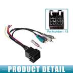 Set of 1 Stereo CD Player Radio Wiring Harness with Antenna Adapter for Land Rover 