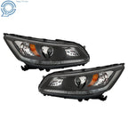 Halogen Headlights for Honda Accord (2013-2015) Black