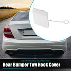 Rear Bumper Tow Hook Cap for Mercedes Benz E-Class W212 (2009–2016) No.A2128850726 White