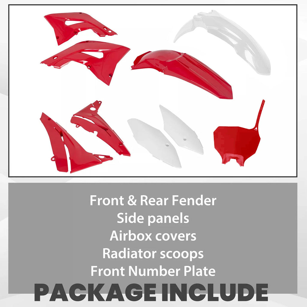 Bodywork Fairing Kit for Honda CR125R CR250R (2002–2007) - Red & White