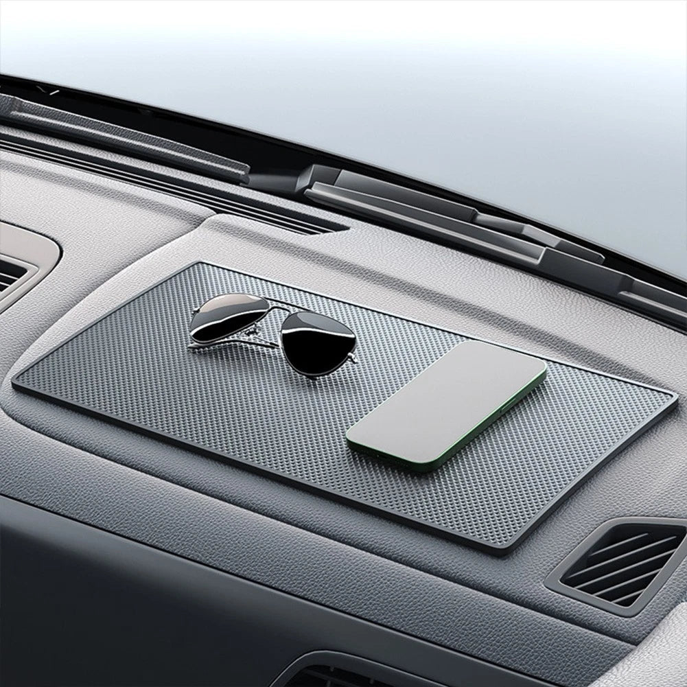 Anti-slip Dashboard Mat for Universal Fit (18x13cm) - Black Silicone