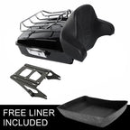 Black Chopped Trunk Backrest Luggage Rack for Harley Touring (2014–2026)
