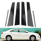 Pillar Post Door Window Trim Covers for Toyota Camry (2012-2015) 6 x Black