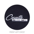 Chevy C-2 Corvette Stingray American Flag Black T-Shirt