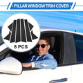8 Pcs Black Door Pillar Window Trim for Hyundai Elantra (2011-2016)