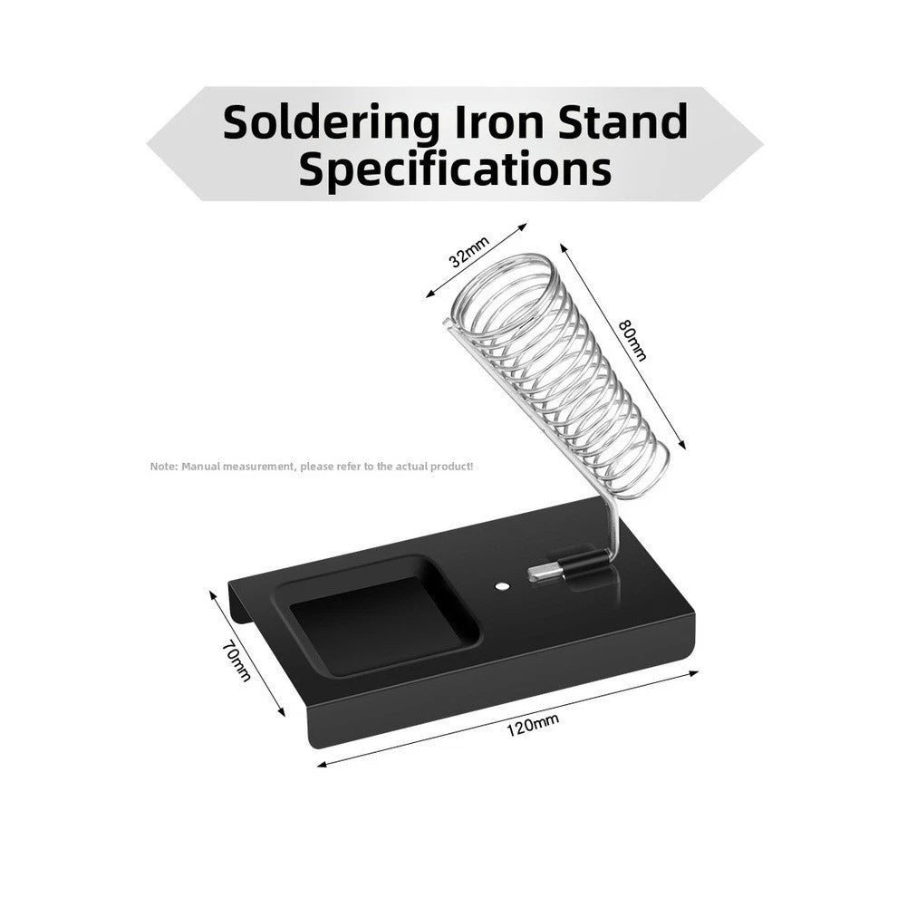 Metal Soldering Iron Stand with Spring Holder and Heat Resistant Base