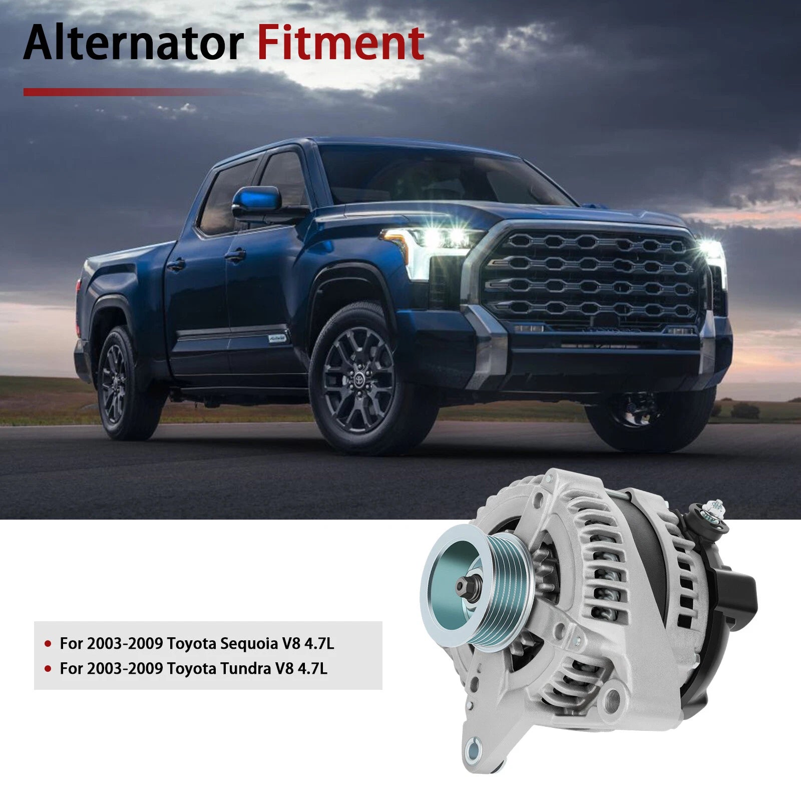 Alternator for Toyota Tundra, Land Cruiser (2003–2007)