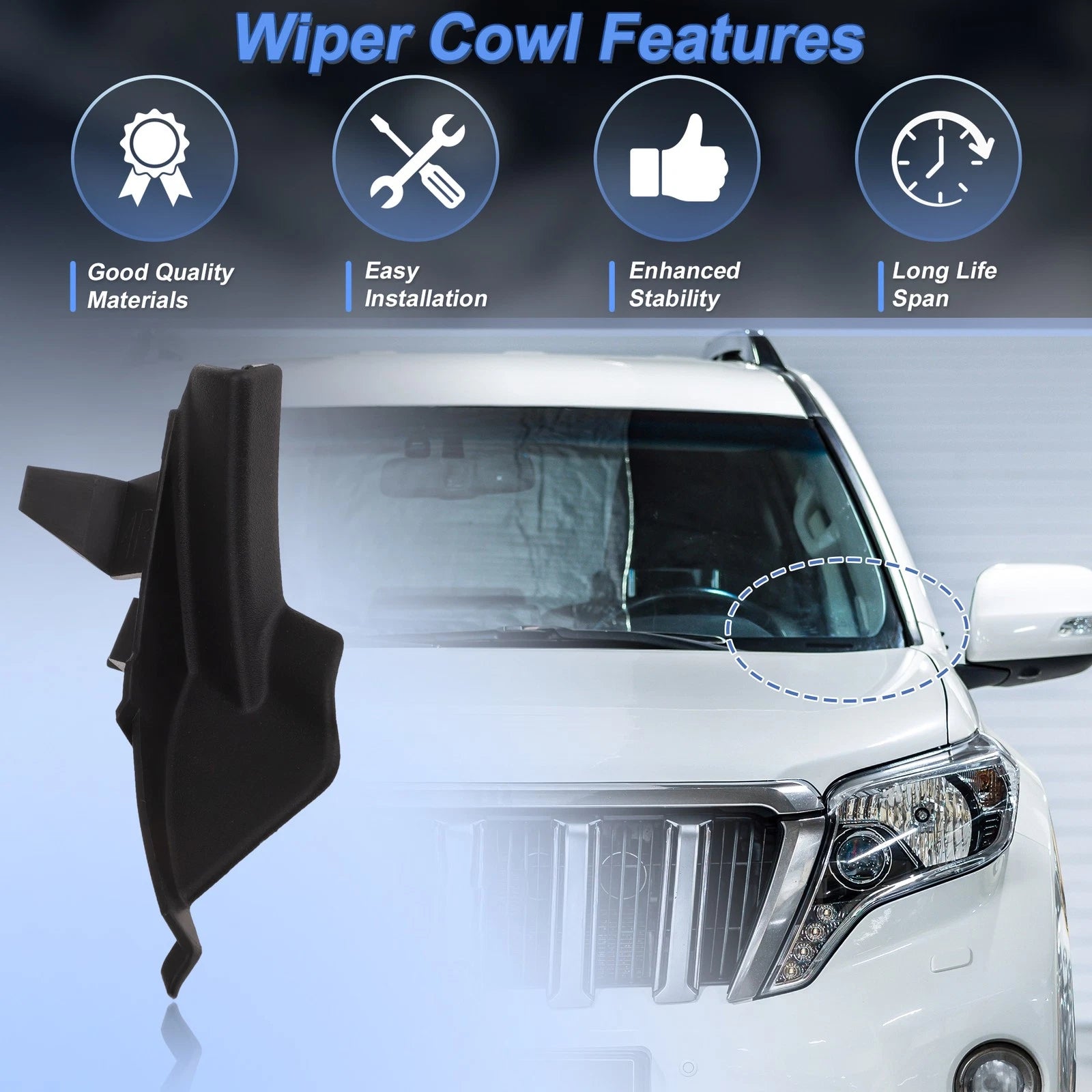 Windshield Cowl Replacement for Lexus GX470 (2003–2009) 53867-60040/53866-60030