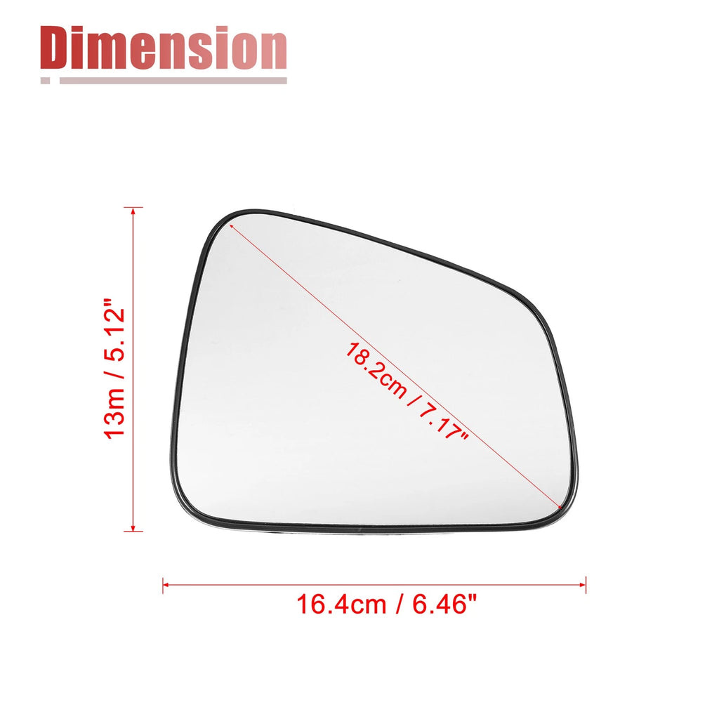 Heated Right Side Rearview Mirror Glass with Backing Plate for Chevrolet Trax (2013–2020)