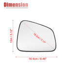 Heated Right Side Rearview Mirror Glass with Backing Plate for Chevrolet Trax (2013–2020)