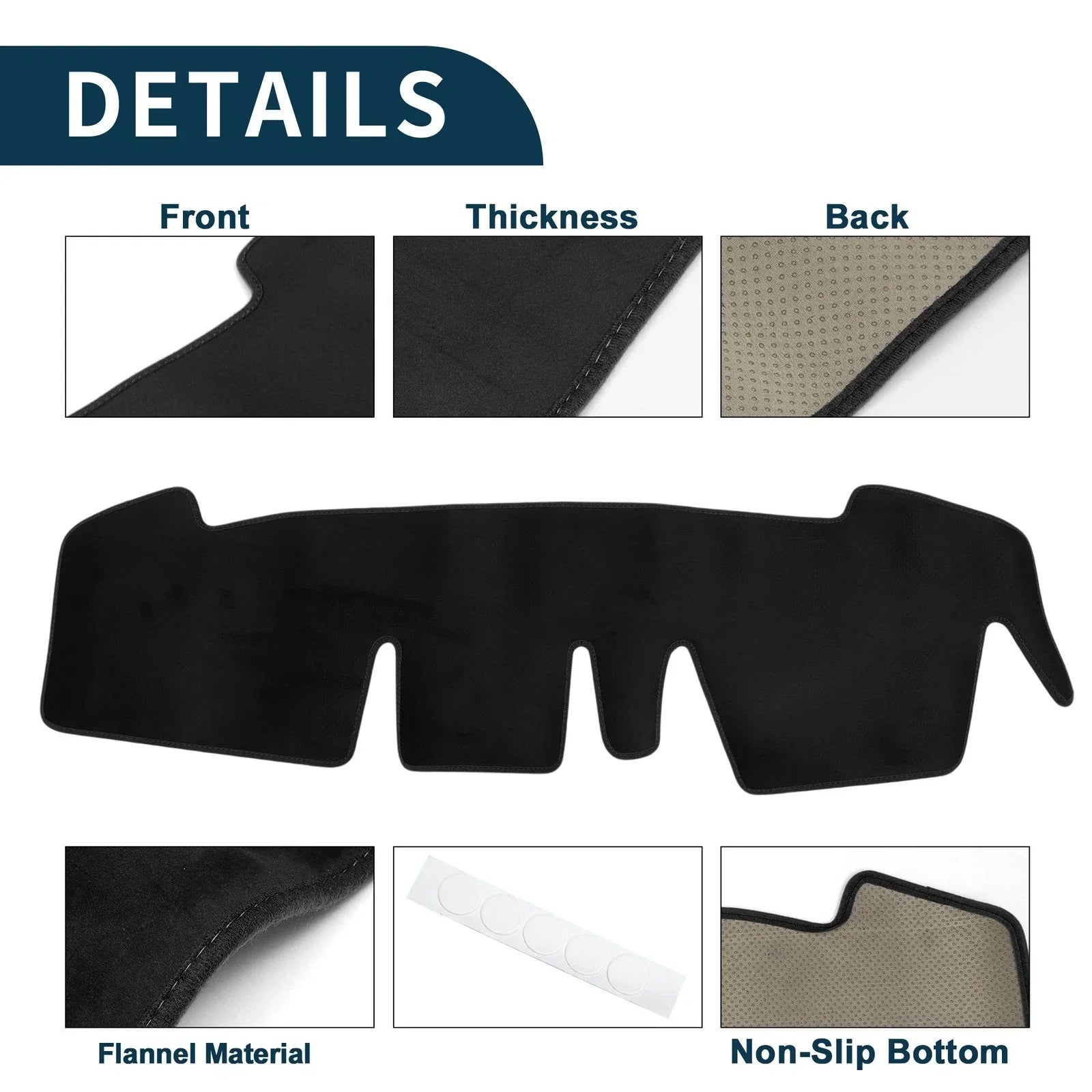 Dashboard Dash Cover Mat for Honda N-ONE JG3 JG4 Sun Protector Black (2012-2020)