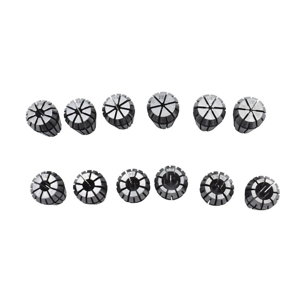 Set of 12 Spring Collets for CNC Milling Lathe Tool Engraving