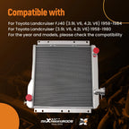 Radiator for Toyota Landcruiser FJ40 (1958–1984) 3 Row